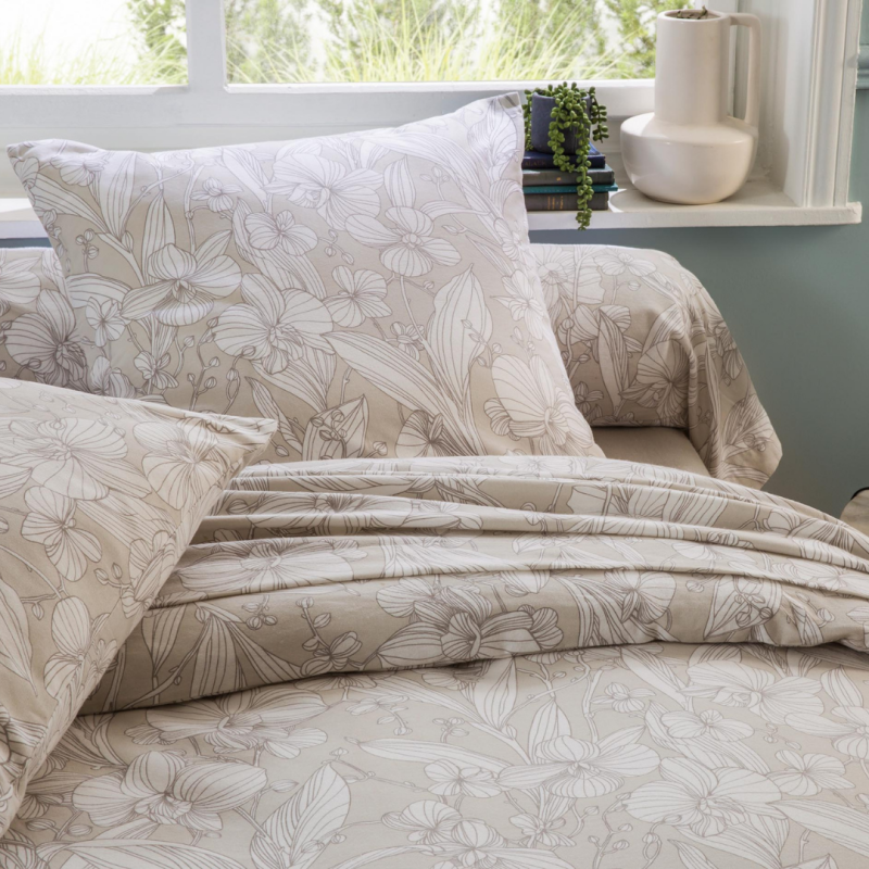 Tradilinge Parure Flanelle 100% Coton Tradilinge ORCHIDÉE