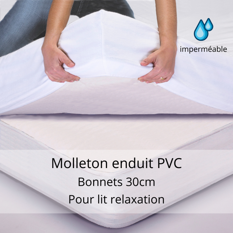 tradilinge Protège Matelas coton enduit tête et pieds relevables Tradilinge