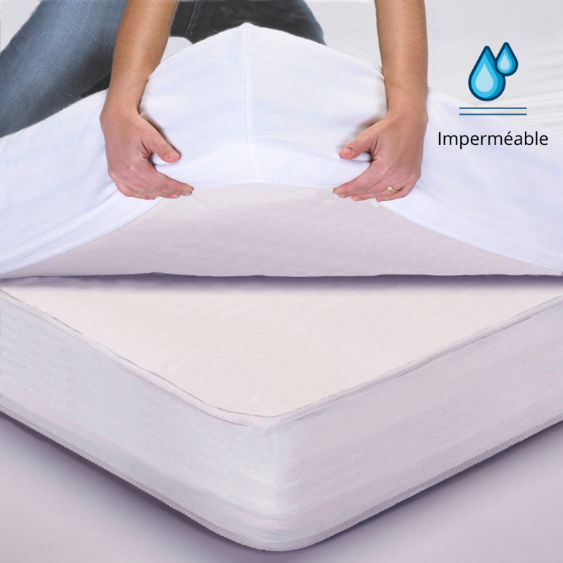tradilinge Protège matelas molleton enduit PVC imperméable - Tradilinge