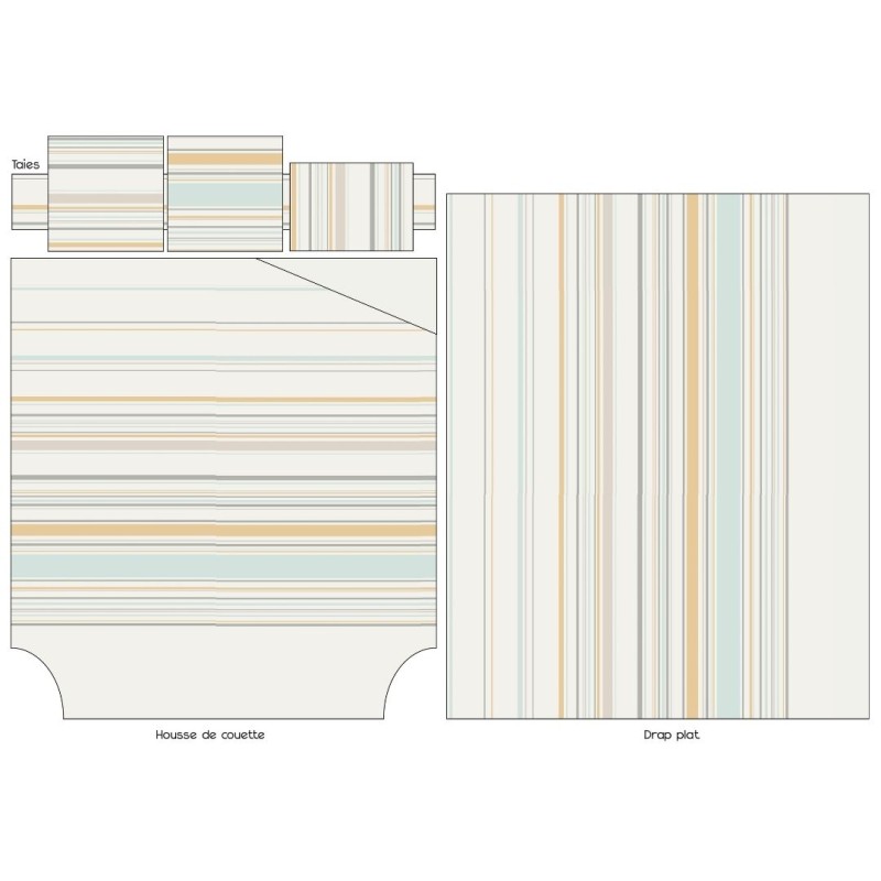 Tradilinge Drap 100% Coton Tradilinge HUGO FAÏENCE