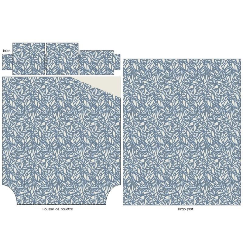 Tradilinge Drap 100% Coton Tradilinge SÉRÉNA BLUE