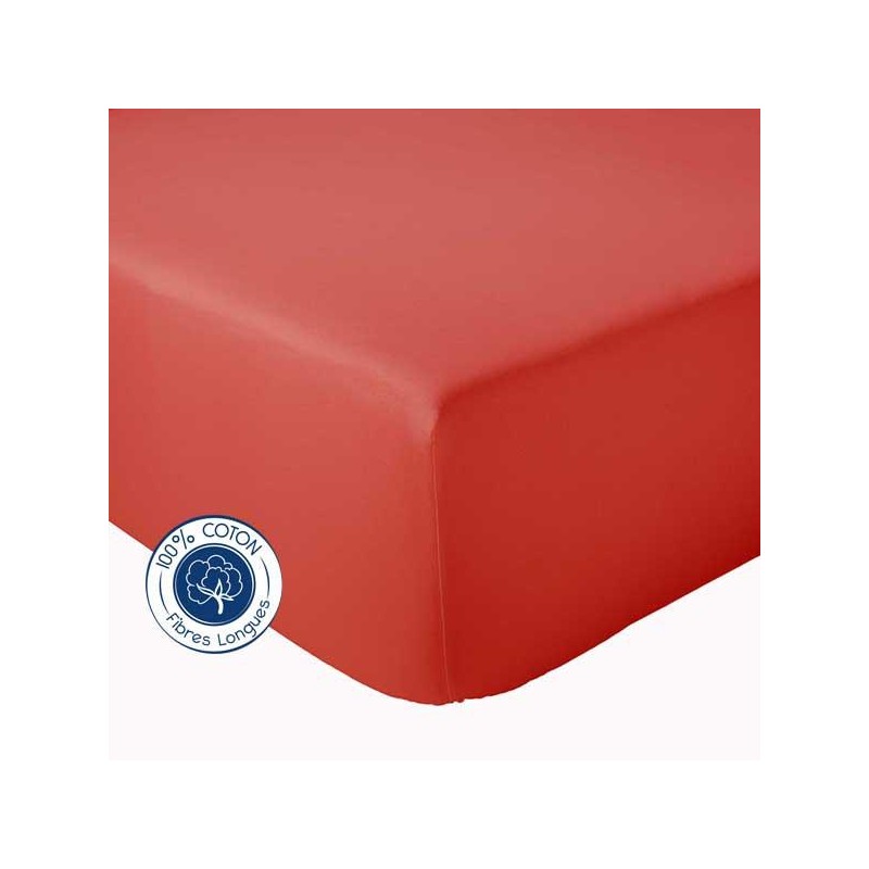tradilinge Drap housse 100% coton Tradilinge CORAIL