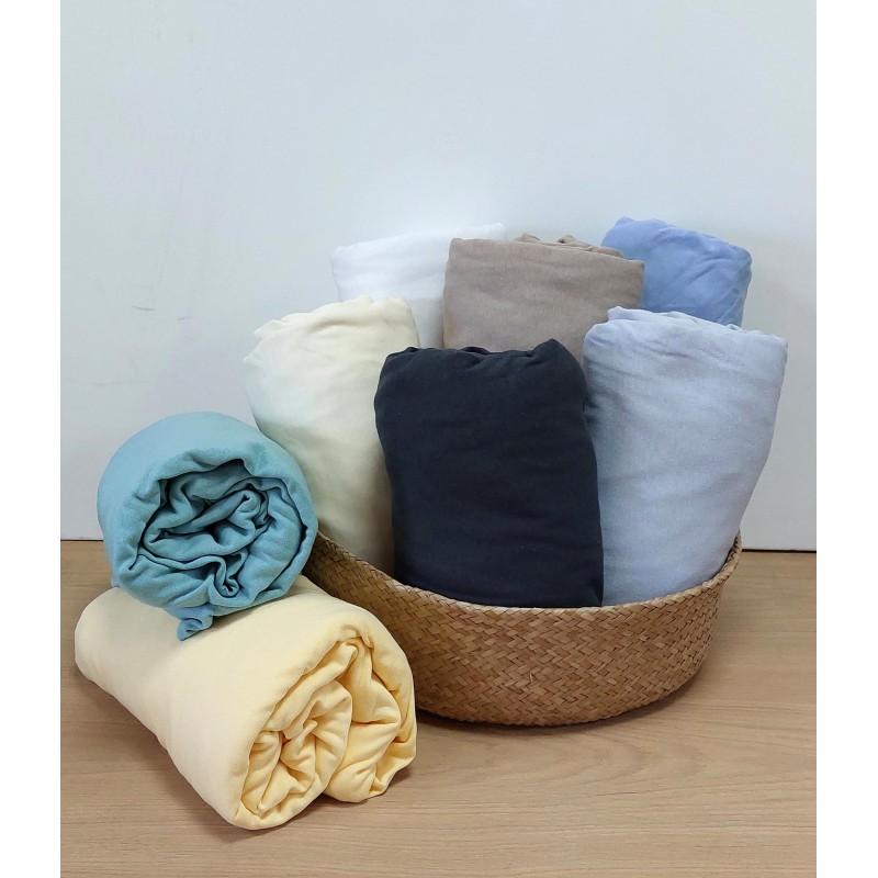 Tradilinge Drap Housse Jersey 100% Coton GRIS