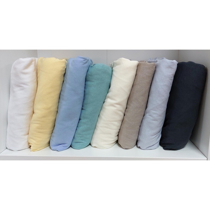 Tradilinge Drap Housse Jersey 100% Coton JAUNE