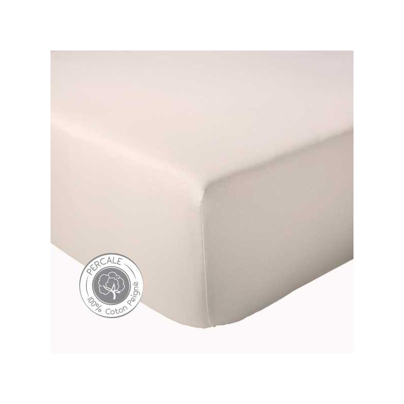 tradilinge Drap housse percale Tradilinge BEIGE