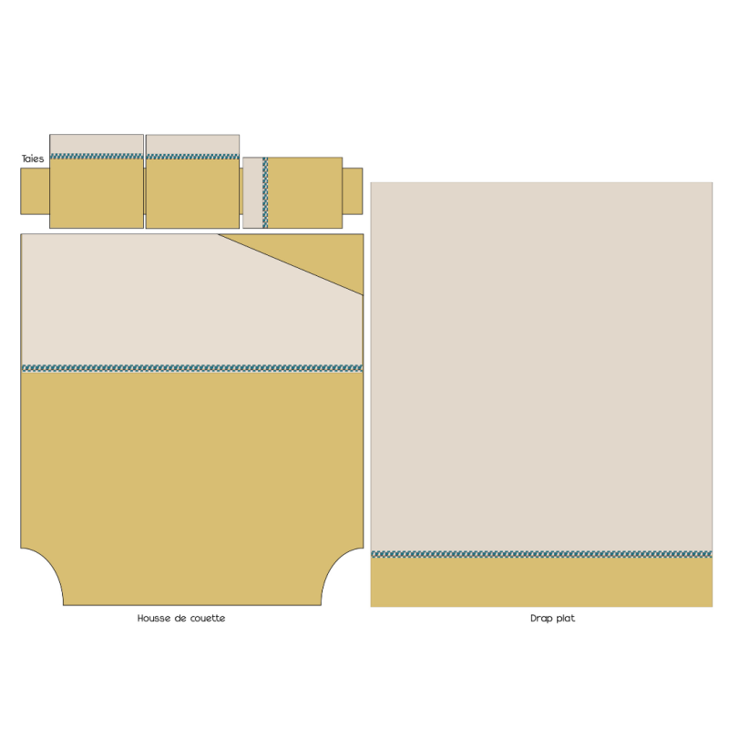 Tradilinge Drap Percale Tradilinge ROMY AMBRE