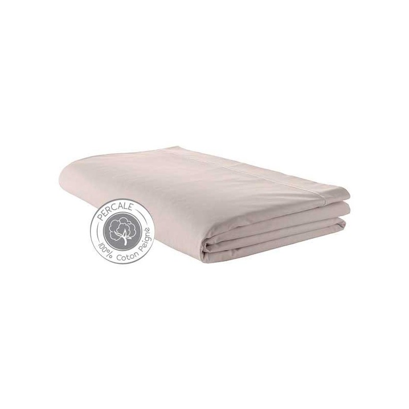 tradilinge Drap plat percale Tradilinge BEIGE
