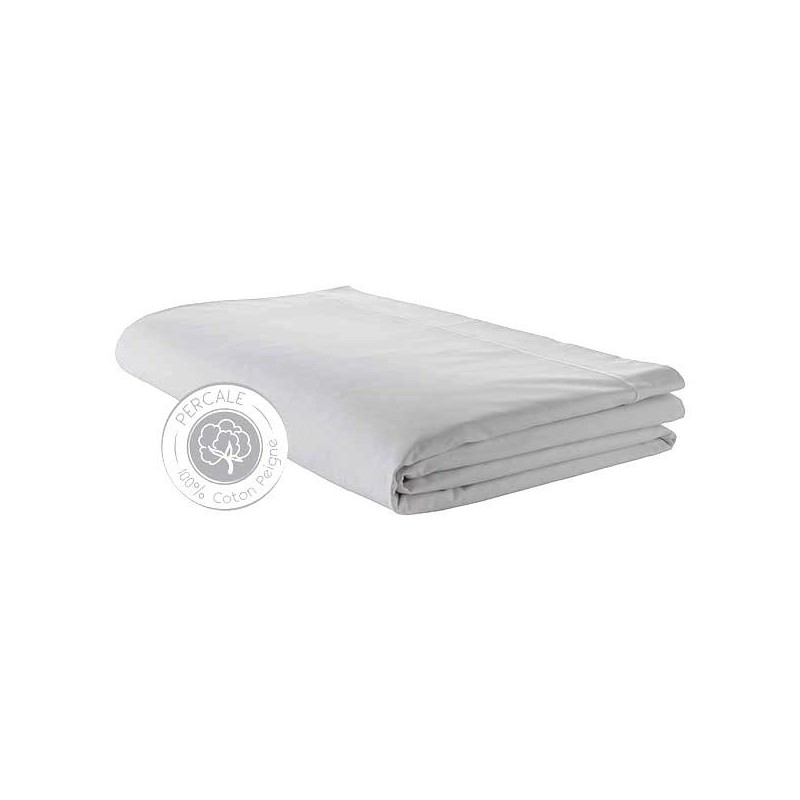 tradilinge Drap plat percale Tradilinge NUAGE