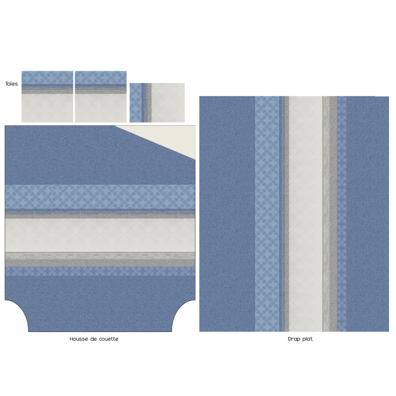 Tradilinge Drap Satin Tradilinge TIAGO INDIGO