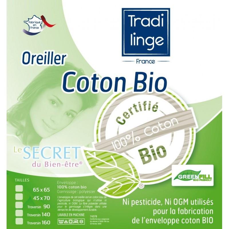 Tradilinge Oreiller NATURE - COTON BIO