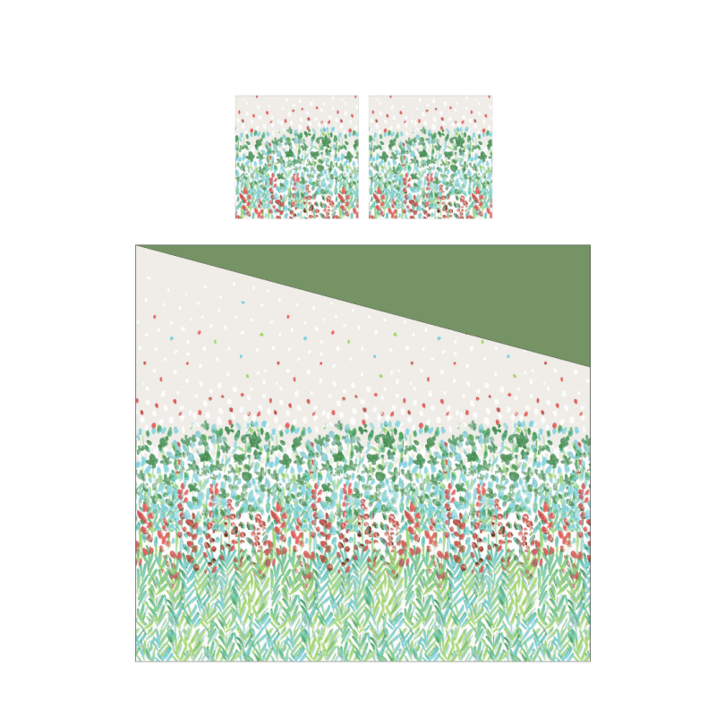 Tradilinge Taie 100% Coton Tradilinge ÉVASION VERT