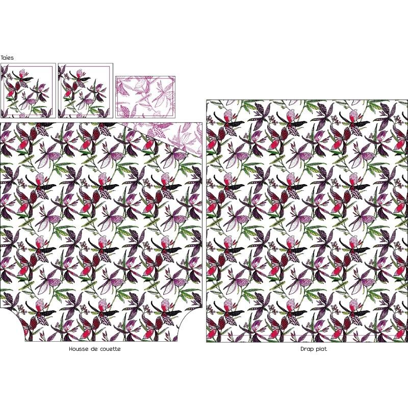 Tradilinge Taie 100% Coton Tradilinge PÉNÉLOPE ROSE