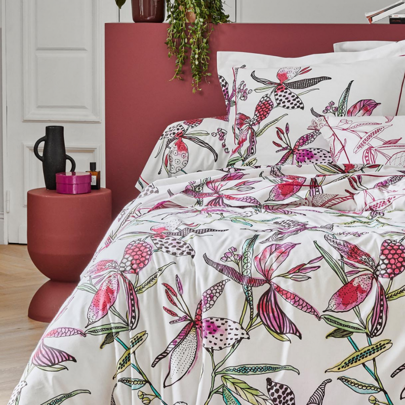 tradilinge Taie 100% coton Tradilinge PÉNÉLOPE ROSE