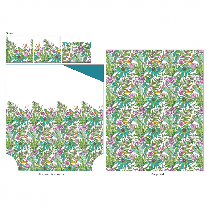 Tradilinge Taie 100% Coton Tradilinge SUMATRA PAON