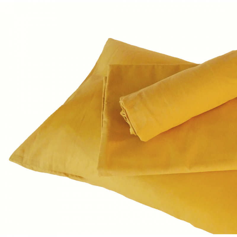 tradilinge Taie bébé 100% coton Tradilinge MOUTARDE