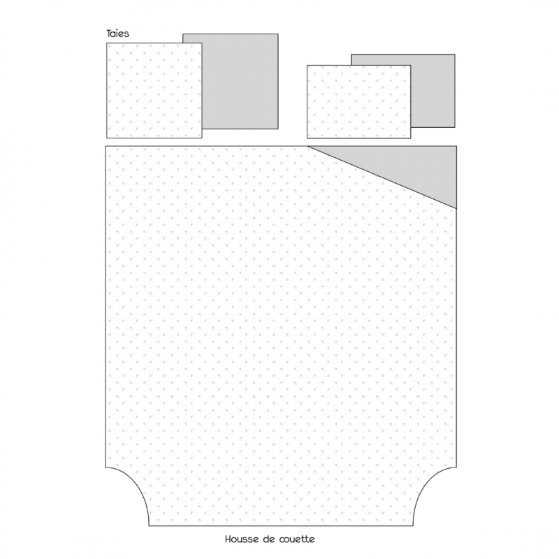 Tradilinge Taie Percale Tradilinge ALEX NUAGE