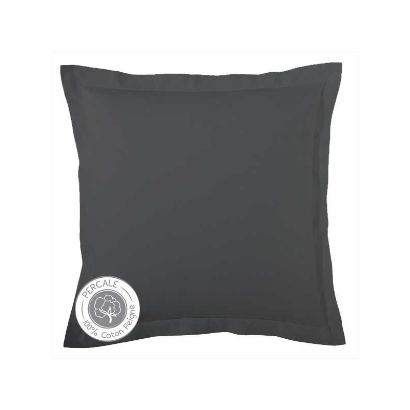 tradilinge Taie percale Tradilinge ANTHRACITE