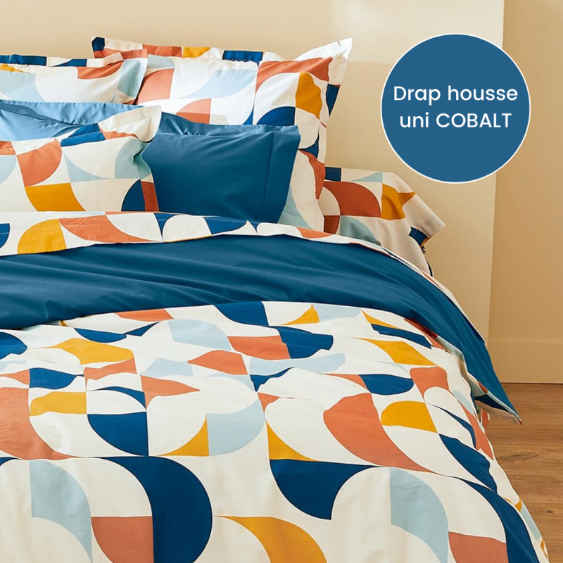Tradilinge Taie Percale Tradilinge MODULO COBALT