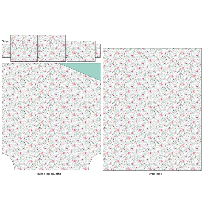 Tradilinge Taie Percale Tradilinge ROXANE JADE