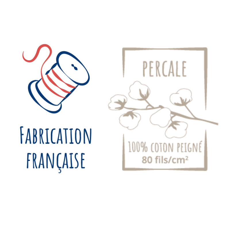 Tradilinge Taie Percale Tradilinge THOMAS