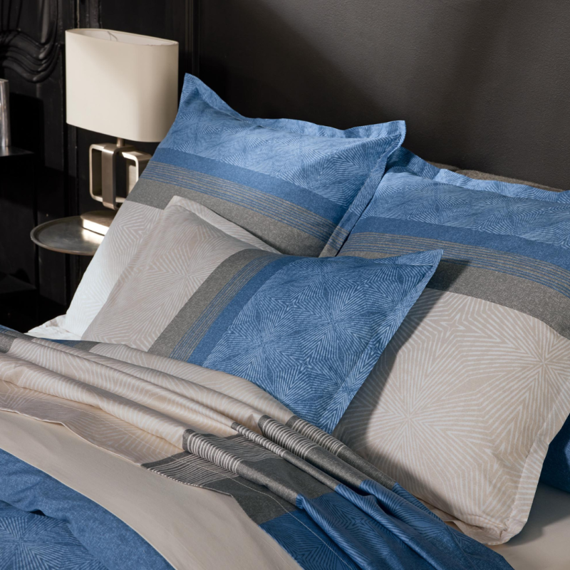 tradilinge Taie satin Tradilinge TIAGO INDIGO