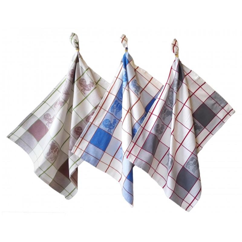 tradilinge Torchons FERMETTE - lot de 6