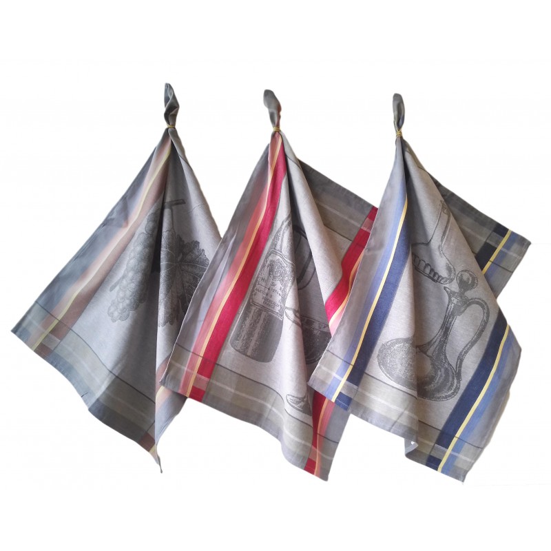 tradilinge Torchons VENDANGES - lot de 6