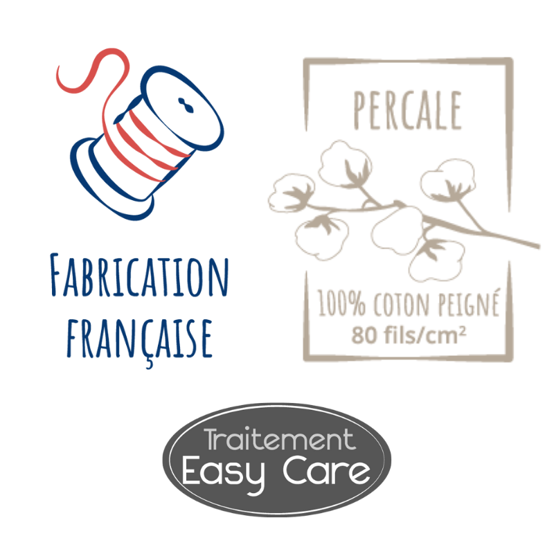 Tradilinge Traversin Percale Tradilinge ACAJOU