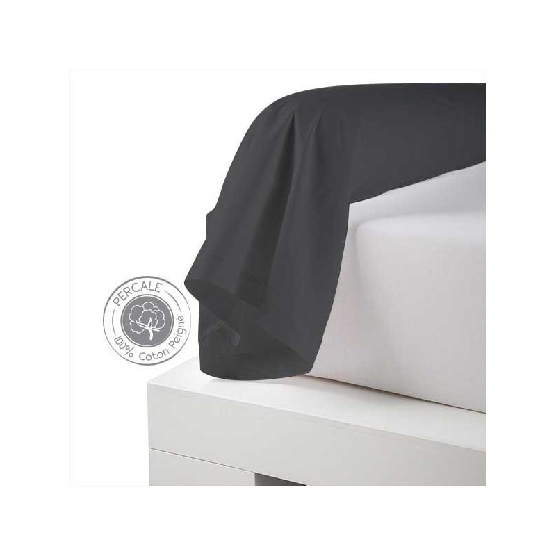 tradilinge Traversin percale Tradilinge ANTHRACITE