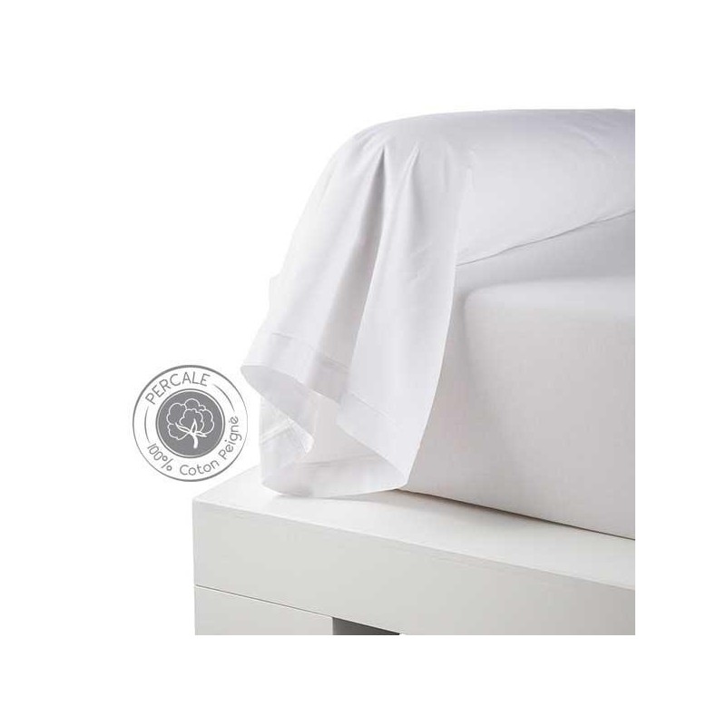 tradilinge Traversin percale Tradilinge BLANC
