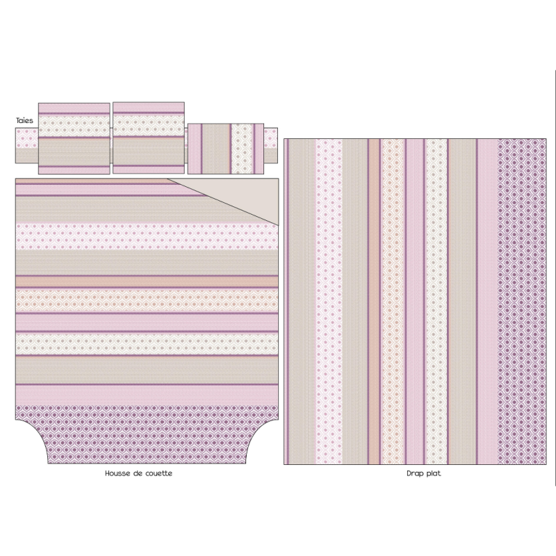 Tradilinge Traversin 100% Coton Tradilinge INOUK ROSE