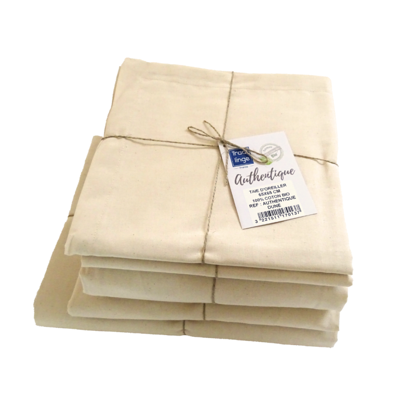 Tradilinge Traversin En Coton Bio - Coloris DUNE - Gamme AUTHENTIQUE