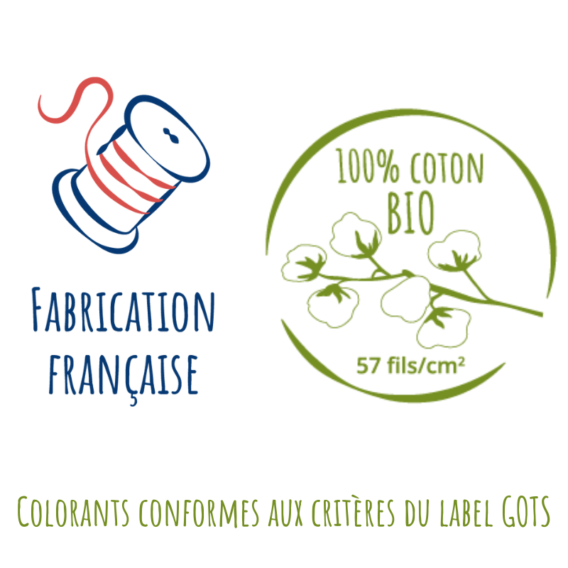 Tradilinge Traversin En Coton Bio - Coloris ÉPICÉA - Gamme AUTHENTIQUE