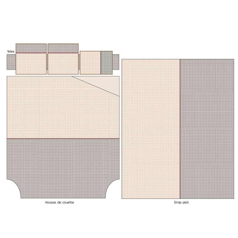 Tradilinge Traversin Percale Tradilinge GABIN ÉPICE