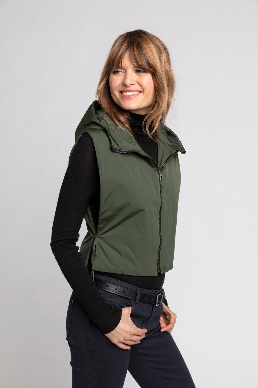 Trench & Coat France Capuche Accessoire Ouatinée Tissu Déperlant Kaki Printemps-Été 2025