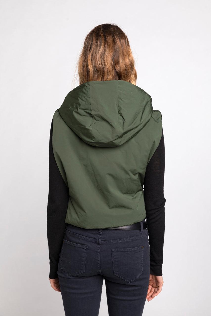 Trench & Coat France Capuche Accessoire Ouatinée Tissu Déperlant Kaki Printemps-Été 2025