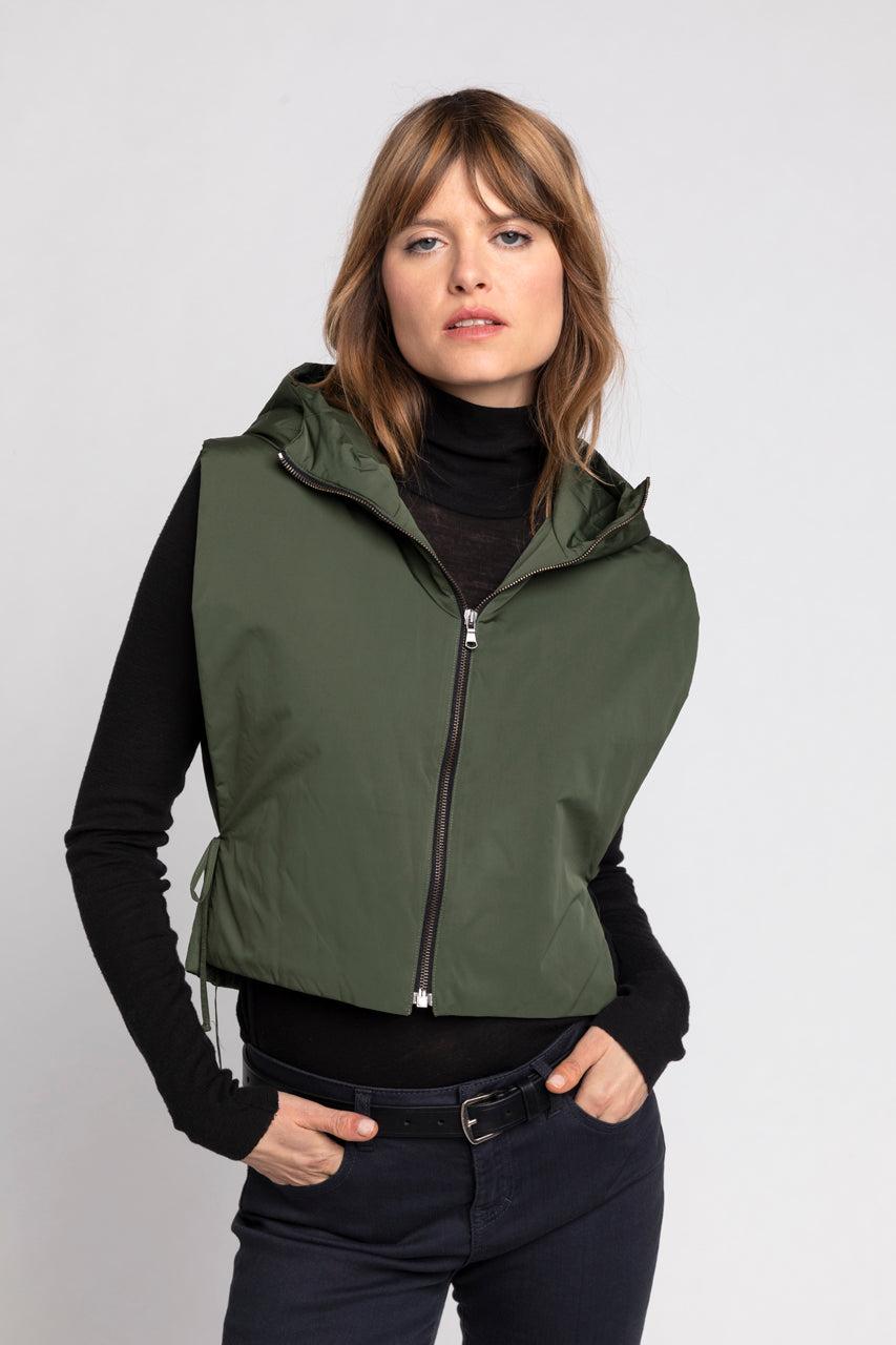 Trench & Coat France Capuche accessoire ouatinée tissu déperlant kaki Printemps-Été 2025