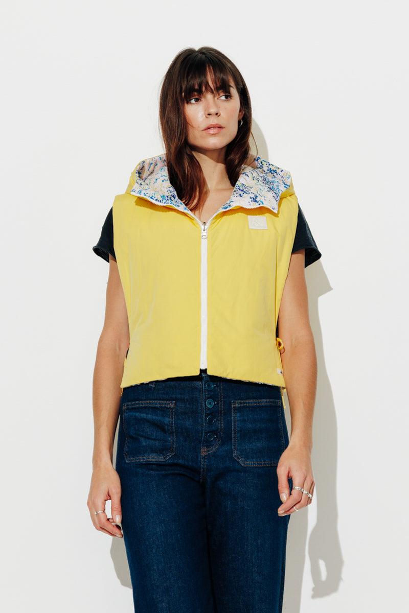 Trench & Coat France Capuche Accessoire Réversible Fantaisie Tissu Déperlant Jaune Printemps-Été 2025