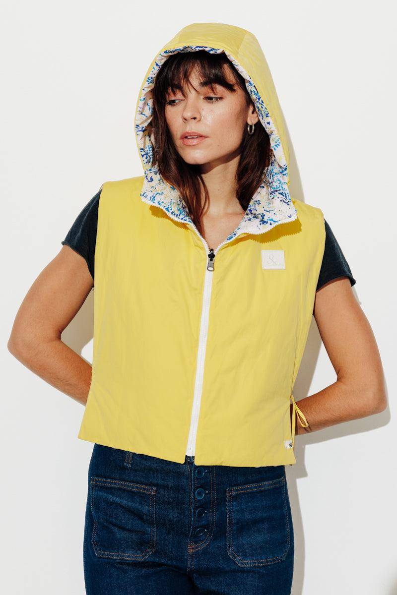 Trench & Coat France Capuche Accessoire Réversible Fantaisie Tissu Déperlant Jaune Printemps-Été 2025
