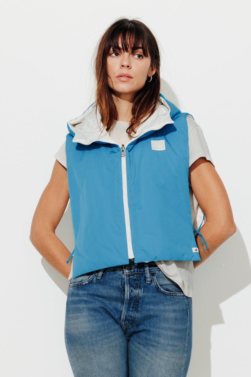 Trench & Coat France Capuche Accessoire Réversible Fantaisie Tissu Déperlant Bleu Printemps-Été 2025