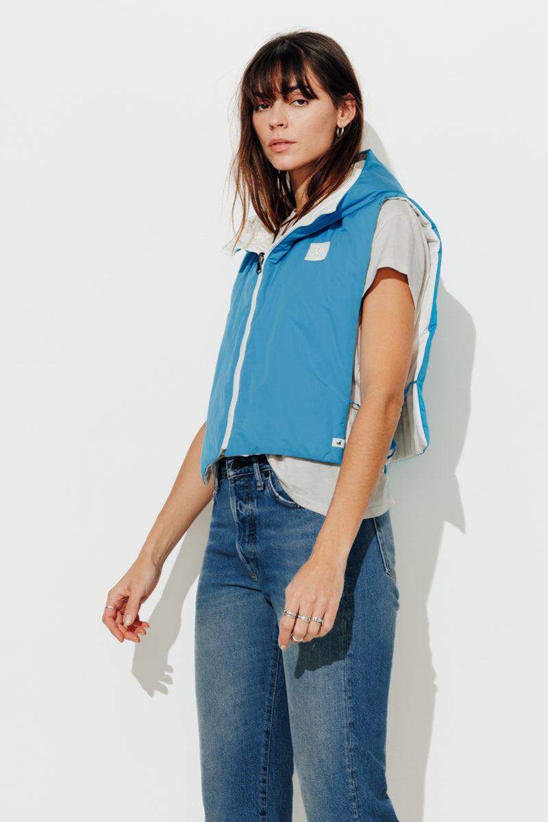 Trench & Coat France Capuche Accessoire Réversible Fantaisie Tissu Déperlant Bleu Printemps-Été 2025