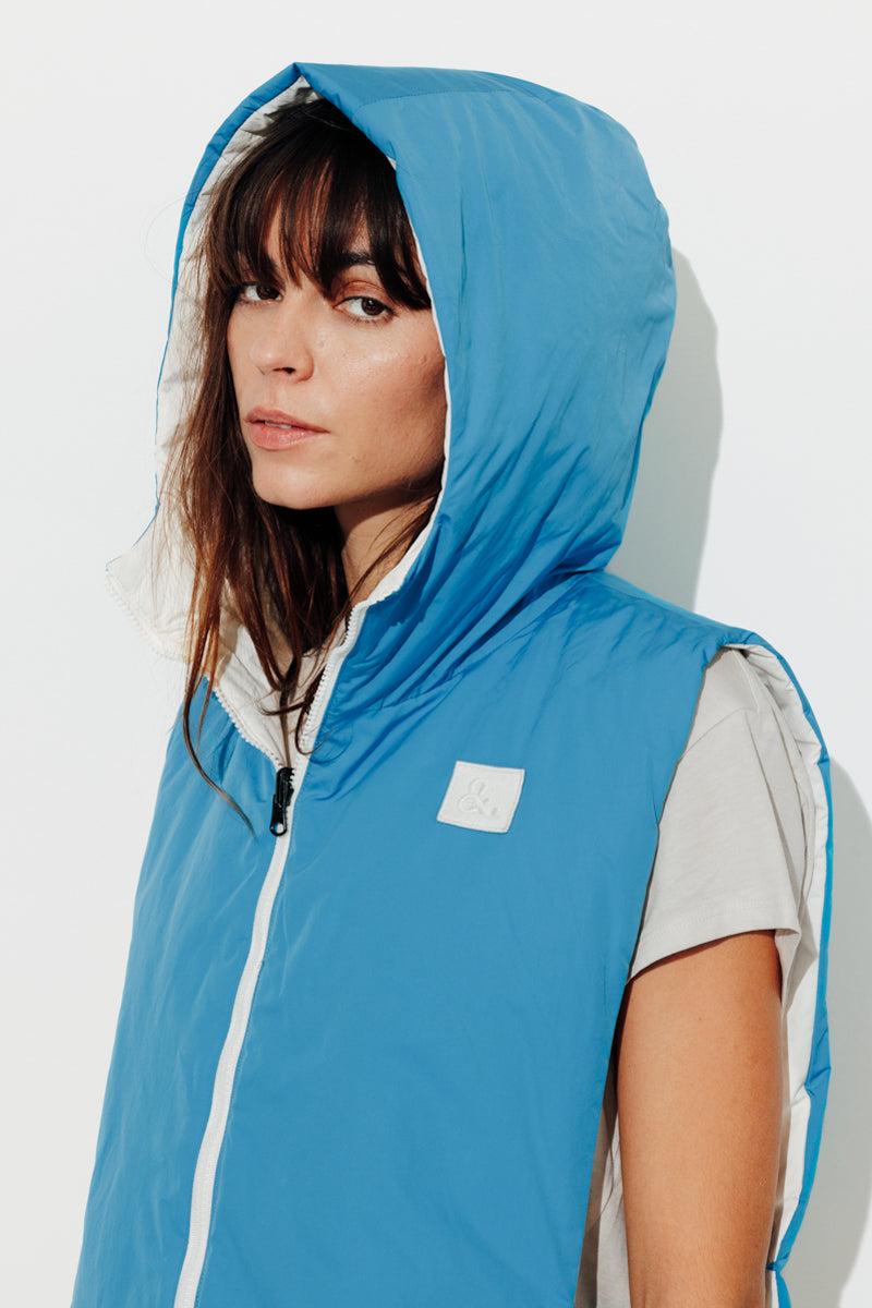 Trench & Coat France Capuche Accessoire Réversible Fantaisie Tissu Déperlant Bleu Printemps-Été 2025