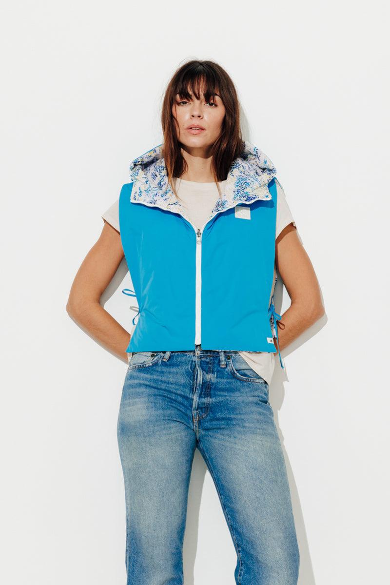 Trench & Coat France Capuche Accessoire Tissu Déperlant Bleu Printemps-Été 2025