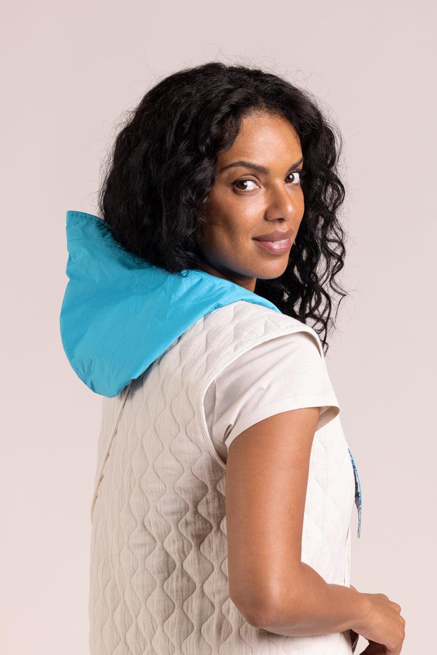 Trench & Coat France Capuche Réversible Imprimé Esprit Foulard Bleu Printemps-Été 2025
