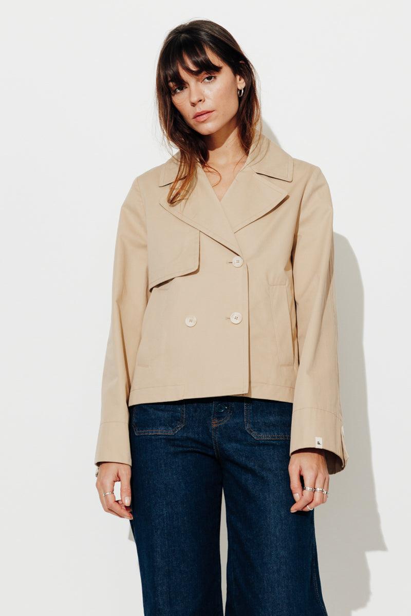 Trench & Coat France Imper Court Esprit Paletot En Coton Premium Beige Printemps-Été 2025