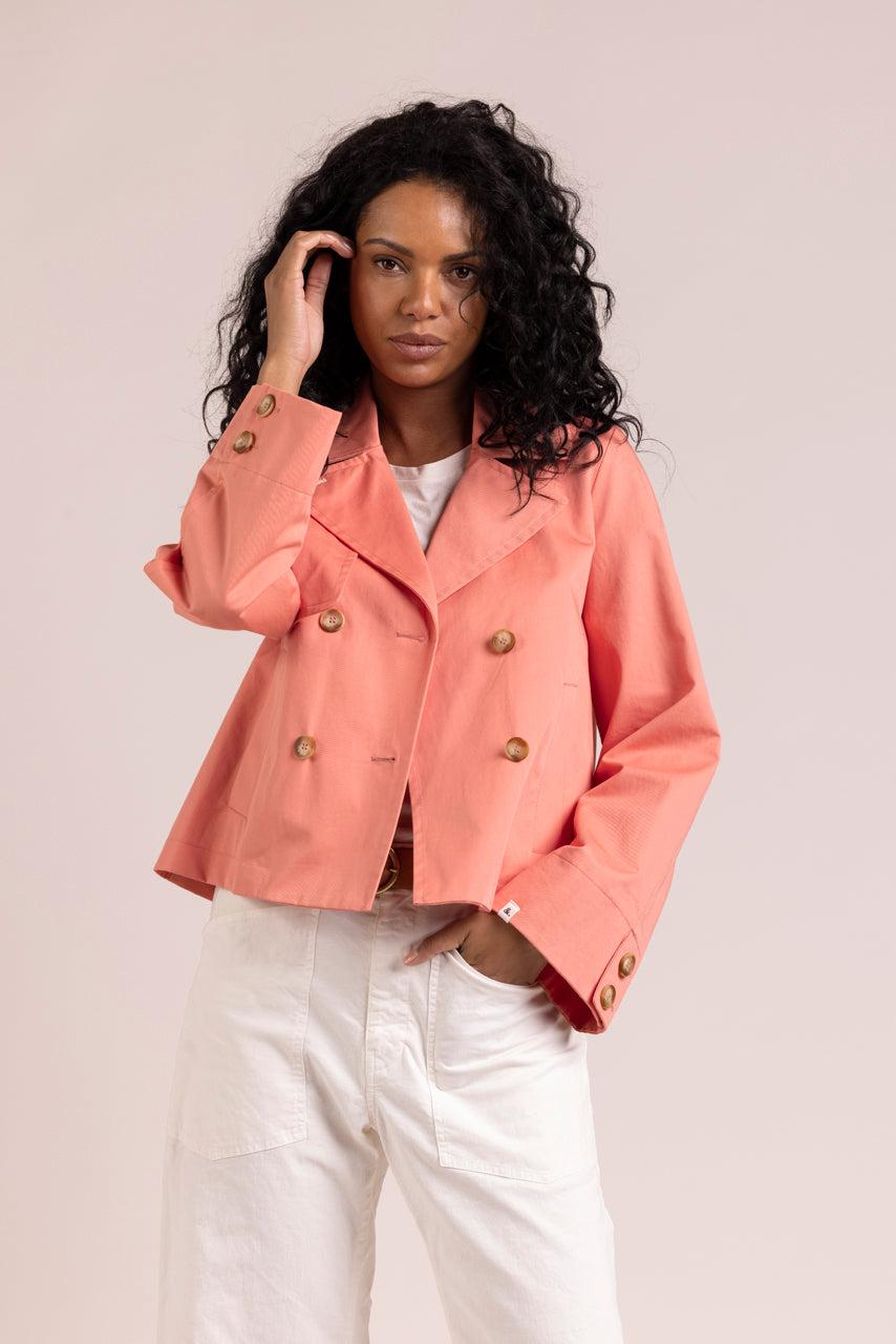 Trench & Coat France Imper Court Esprit Paletot En Coton Premium Pêche Printemps-Été 2025