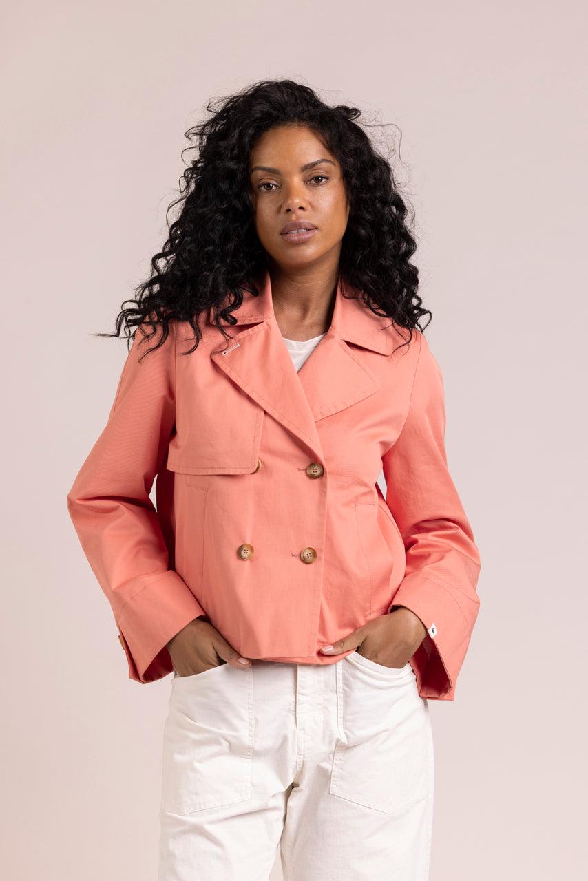 Trench & Coat France Imper Court Esprit Paletot En Coton Premium Pêche Printemps-Été 2025