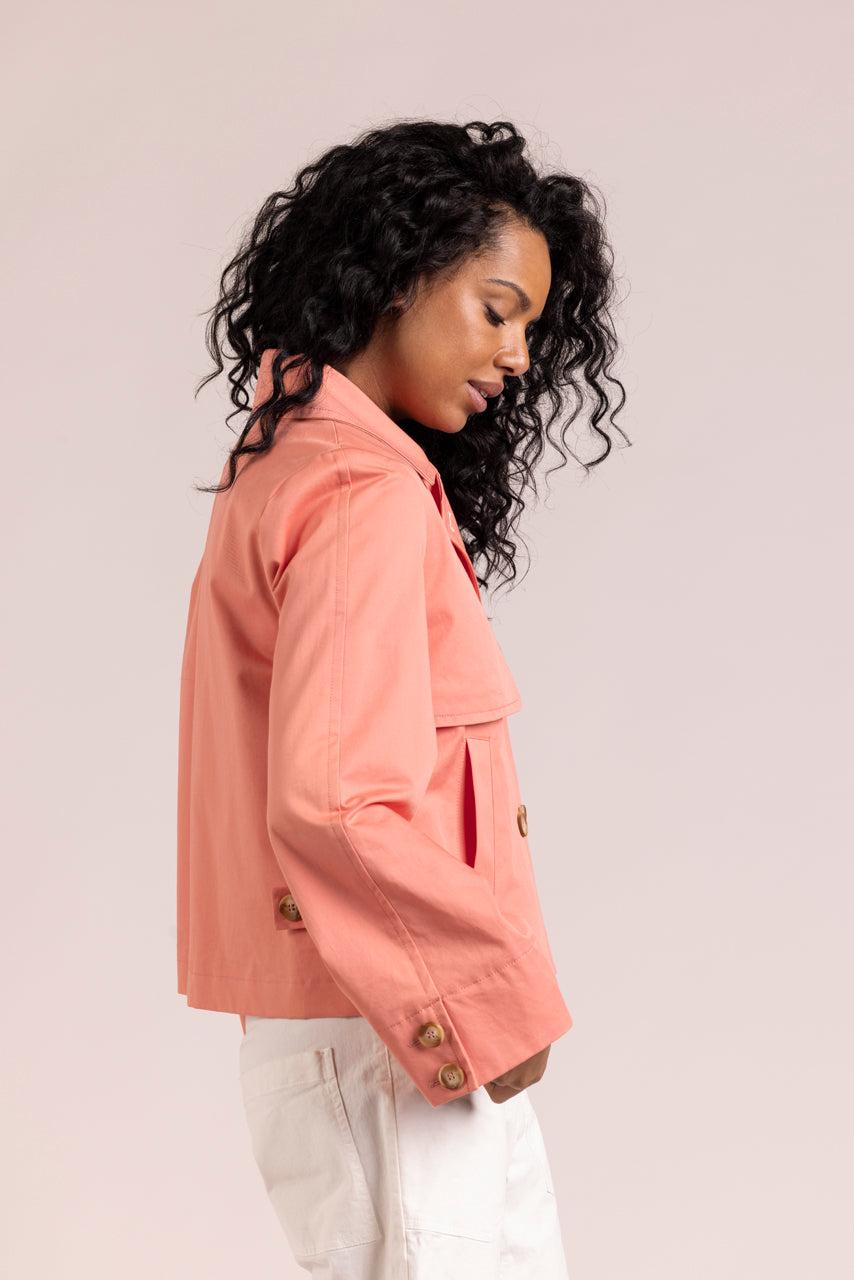 Trench & Coat France Imper Court Esprit Paletot En Coton Premium Pêche Printemps-Été 2025
