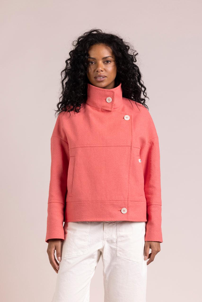Trench & Coat France Manteau Court Oversize Corail Printemps-Été 2025