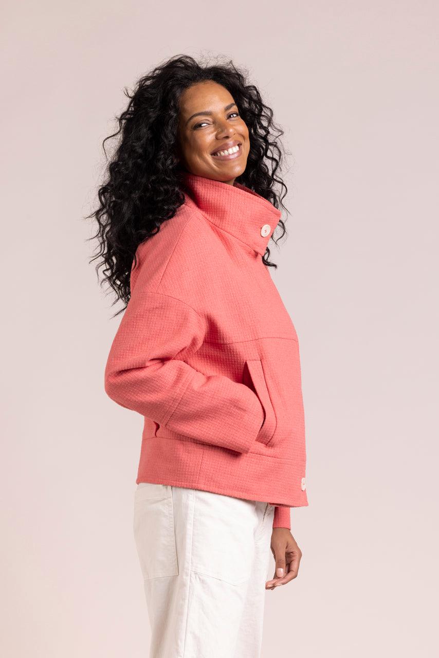 Trench & Coat France Manteau Court Oversize Corail Printemps-Été 2025